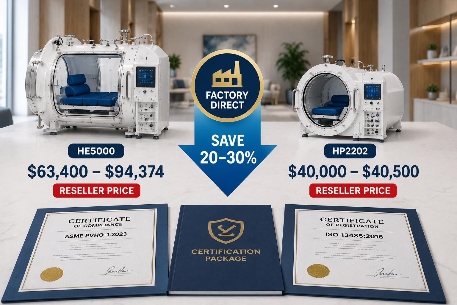 Commercial hyperbaric chamber market tiers: certified hard-shell vs. soft vs. reseller