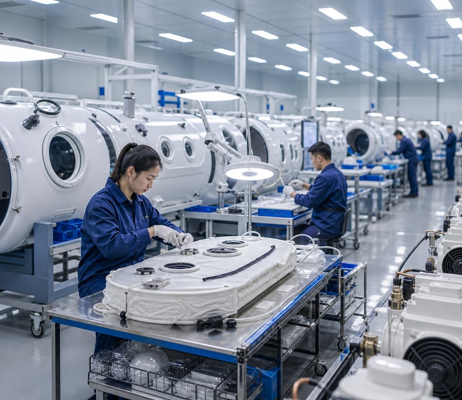 MACY-PAN ISO 13485 hyperbaric chamber manufacturing line