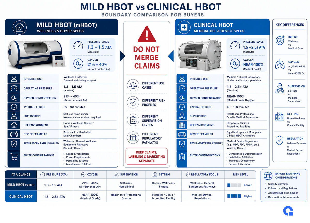 Mild Hyperbaric Oxygen Therapy vs Clinical HBOT — MACY-PAN