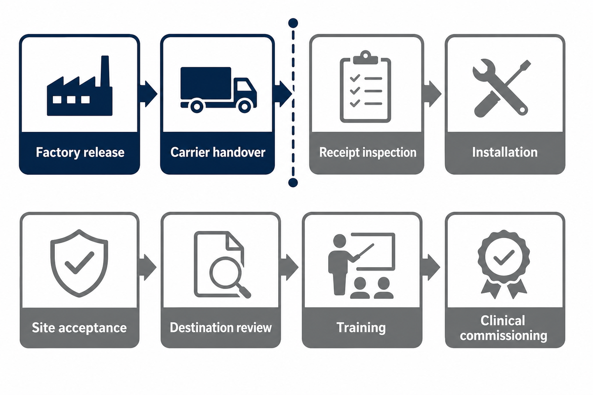 Separate Factory Release from Site Acceptance and Clinical Commissioning — MACY-PAN